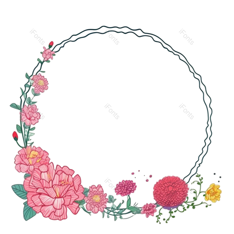 花卉插画图片,花朵插画元素,PNG,免抠素材